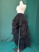 RED High Low Tulle Maxi Skirt Outfit Hi-lo Layered Tulle Skirt Prom Tulle Skirts image 7