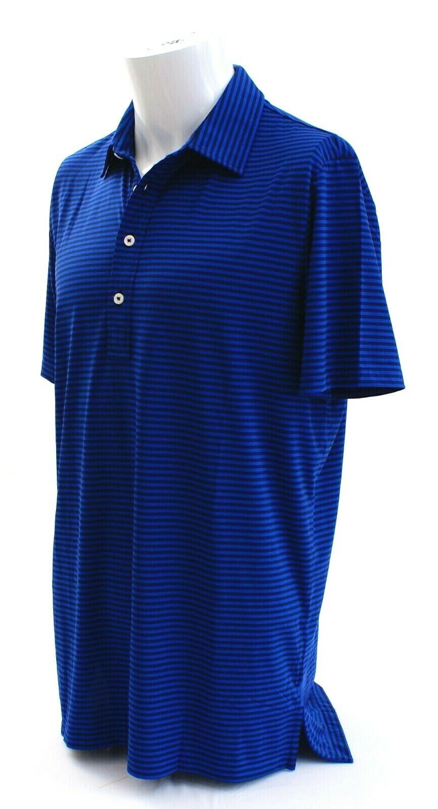 RLX Ralph Lauren Blue Stripe Short Sleeve Golf Polo Shirt Men's NWT - Polos