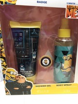 Despicable Me 3 Piece Gift Set Shower Gel Body Spray Badge - $8.00