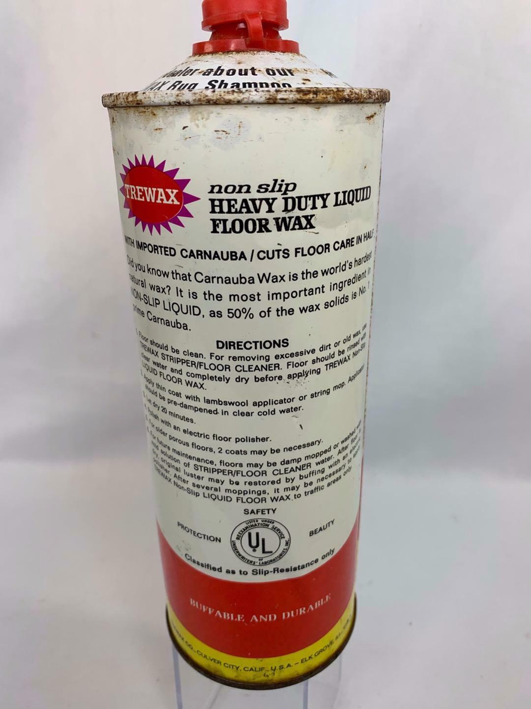 Vintage Trewax Liquid Floor Wax Can Advertising Cans & Buckets