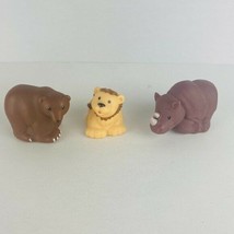Fisher Price Little People Lot of 3 Animal Figures Toys Bear Lion Rhino 2011 - $12.87