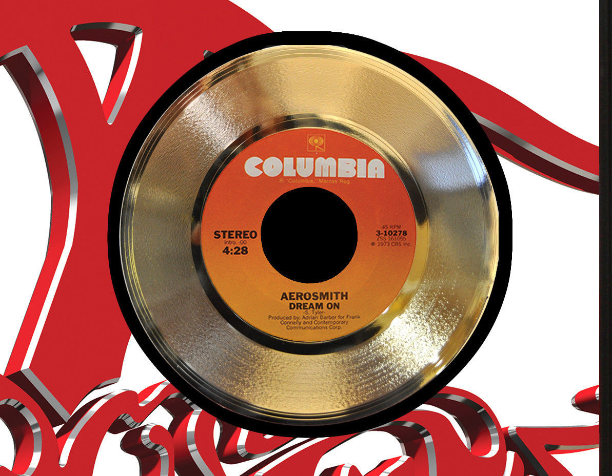 DREAM ON FRAMED GOLD LP RECORD DISPLAY M4 AEROSMITH