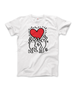 Keith Haring Men Holding Heart Icon, Street Art T-Shirt - $22.72