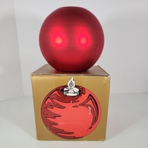 Dept 56 Red Mercury Glass Votive Candle Holder Tea Light Ornament w Box - $16.90