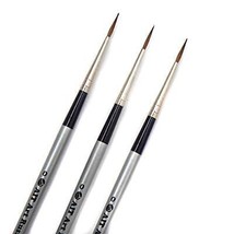 AIT Art Select Mini-Liner Detail Paint Brushes, Size 0, Pack of 3, Pure ... - $37.50