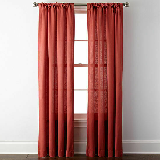Primary image for NWT WINDOW CURTAIN SET  Rod Pocket Back Tab Panels 50 x 84" tomato red (1 PAIR)