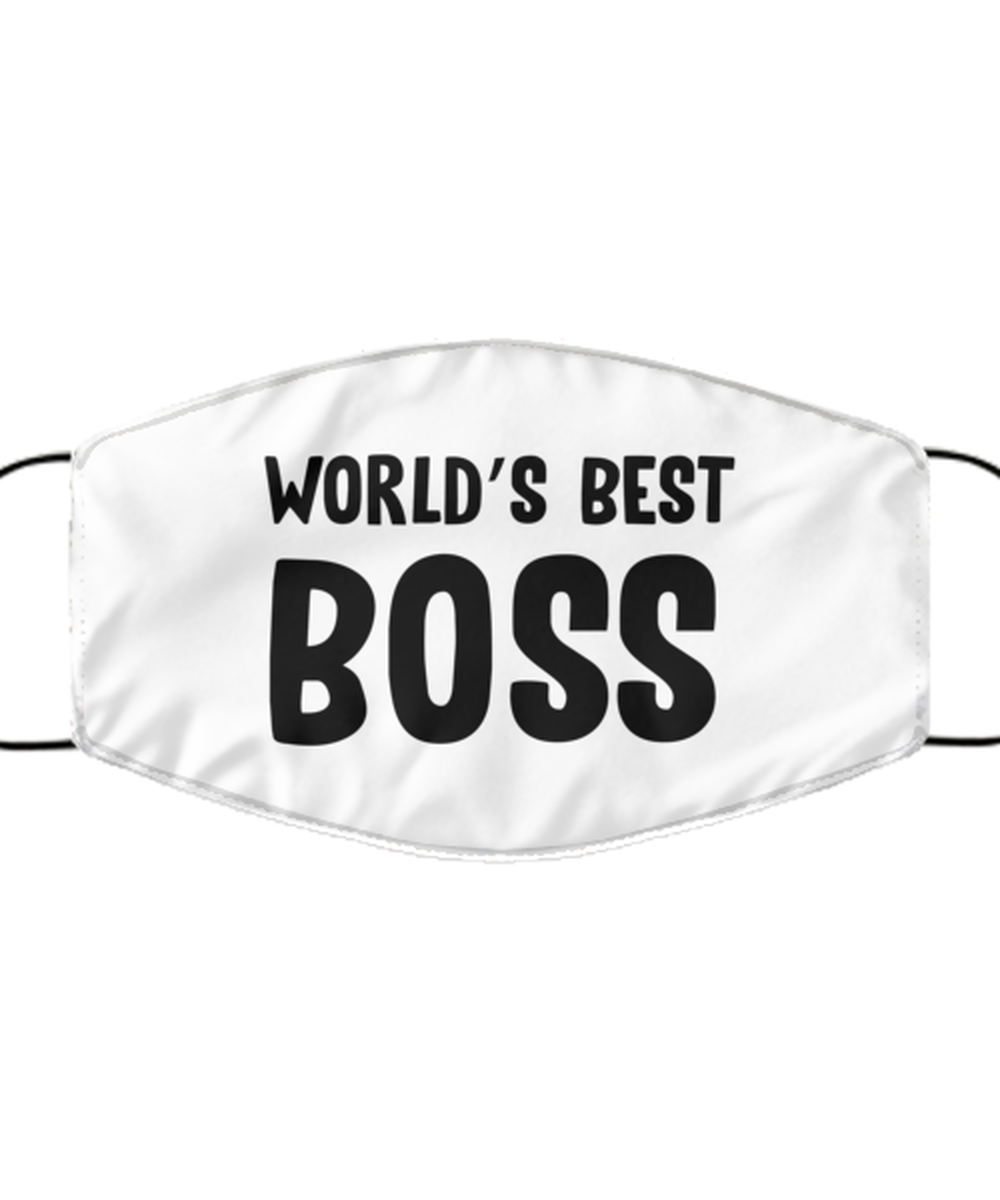 Funny Manager Face Mask, World's Best Boss, Reusable Covering Gifts for Office