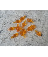 12 Large Orange Plastic Pegs for Ceramic Christmas Trees or Crafting - $8.59