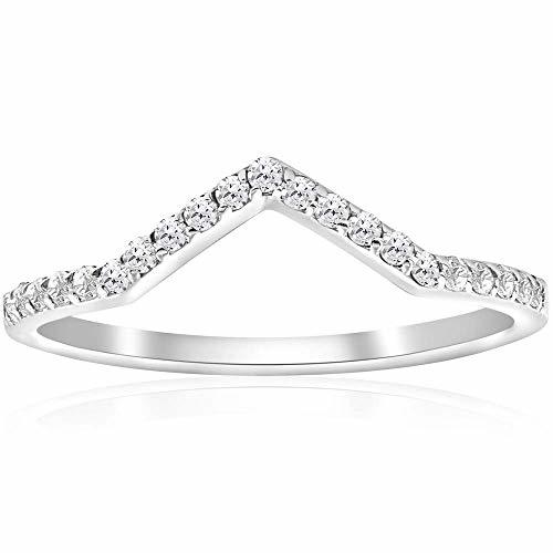 Round Diamond Pointed V Shaped Chevron 925 Sterling Silver Ring 14K Gold Plated