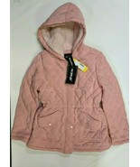 NWT Me Jane Girl Natalya Puffer Jacket, Pink, Size 14 Girl&#39;s, Button &amp; Zip - $49.49