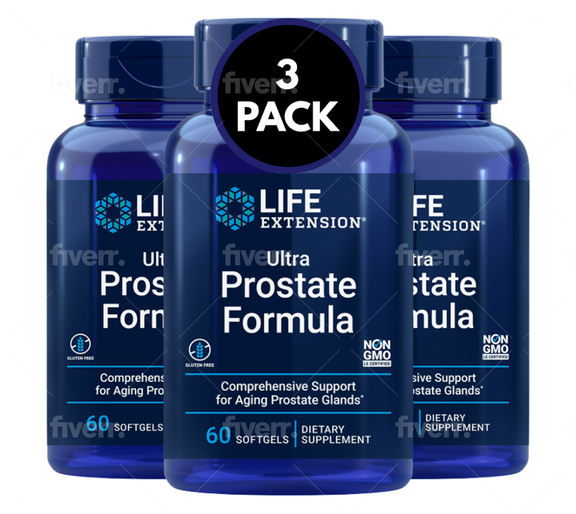 Life Extension Ultra Prostate Formula 60 Softgels x 3 Bottles. Get it FAST!