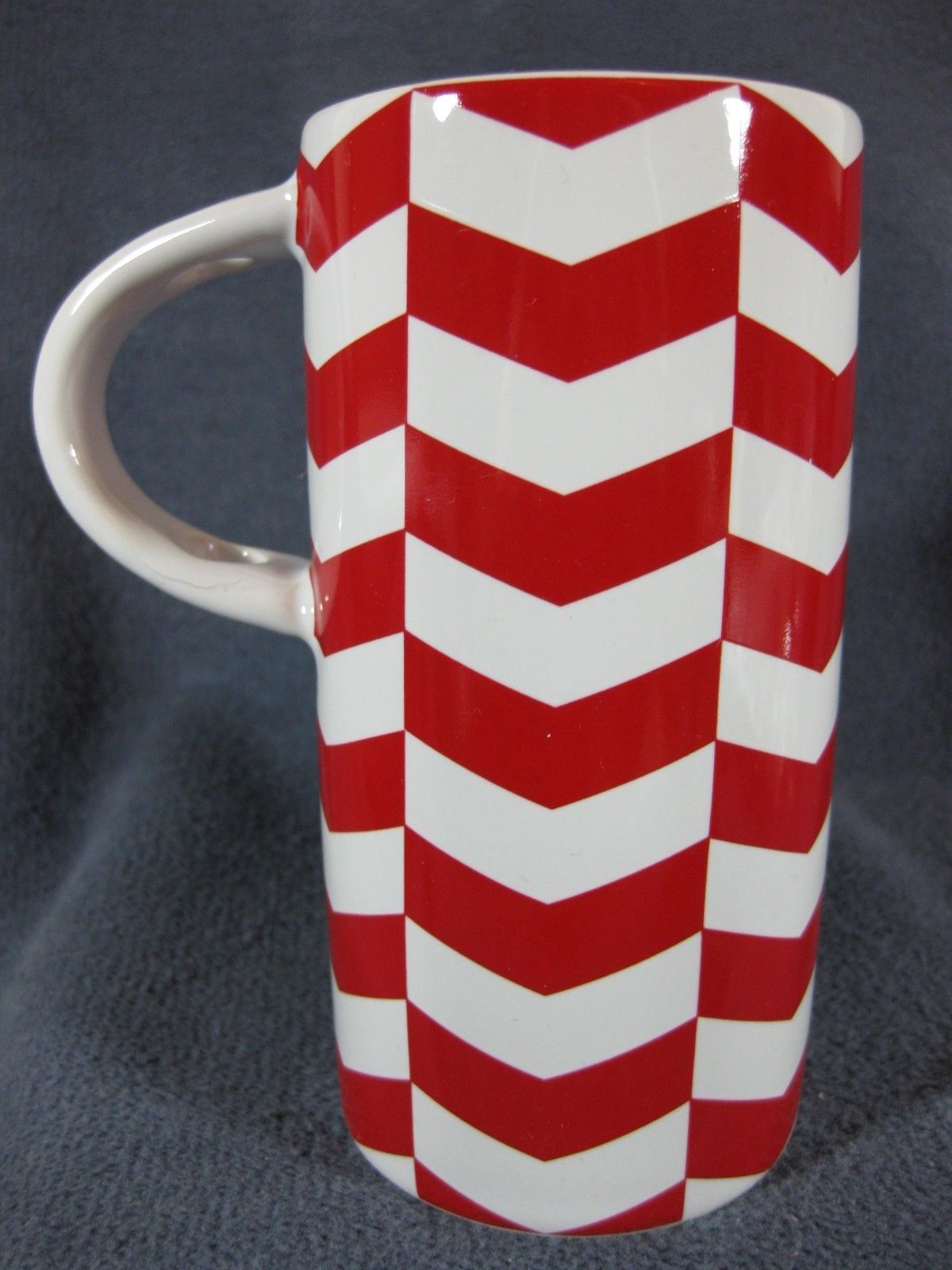 Starbucks 2013 Red White Stripes Coffee Cup Mug - Starbucks