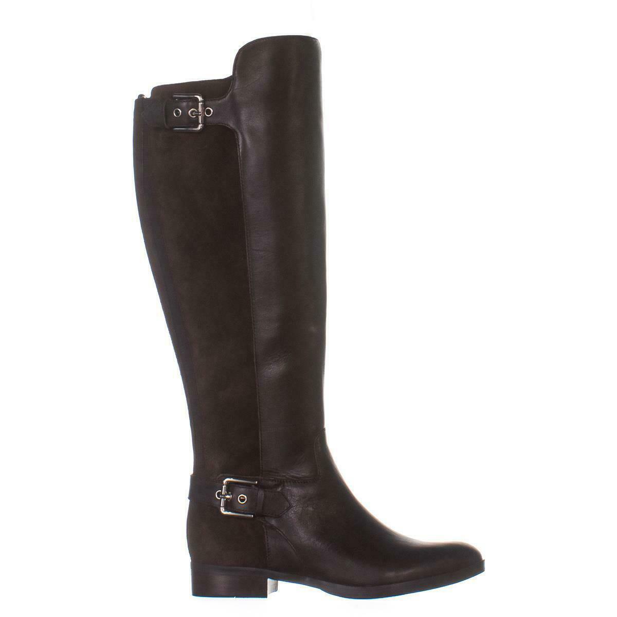 Marc Fisher Damsel Wide Calf Knee High Boots, Dark Brown Leather, 5 US ...