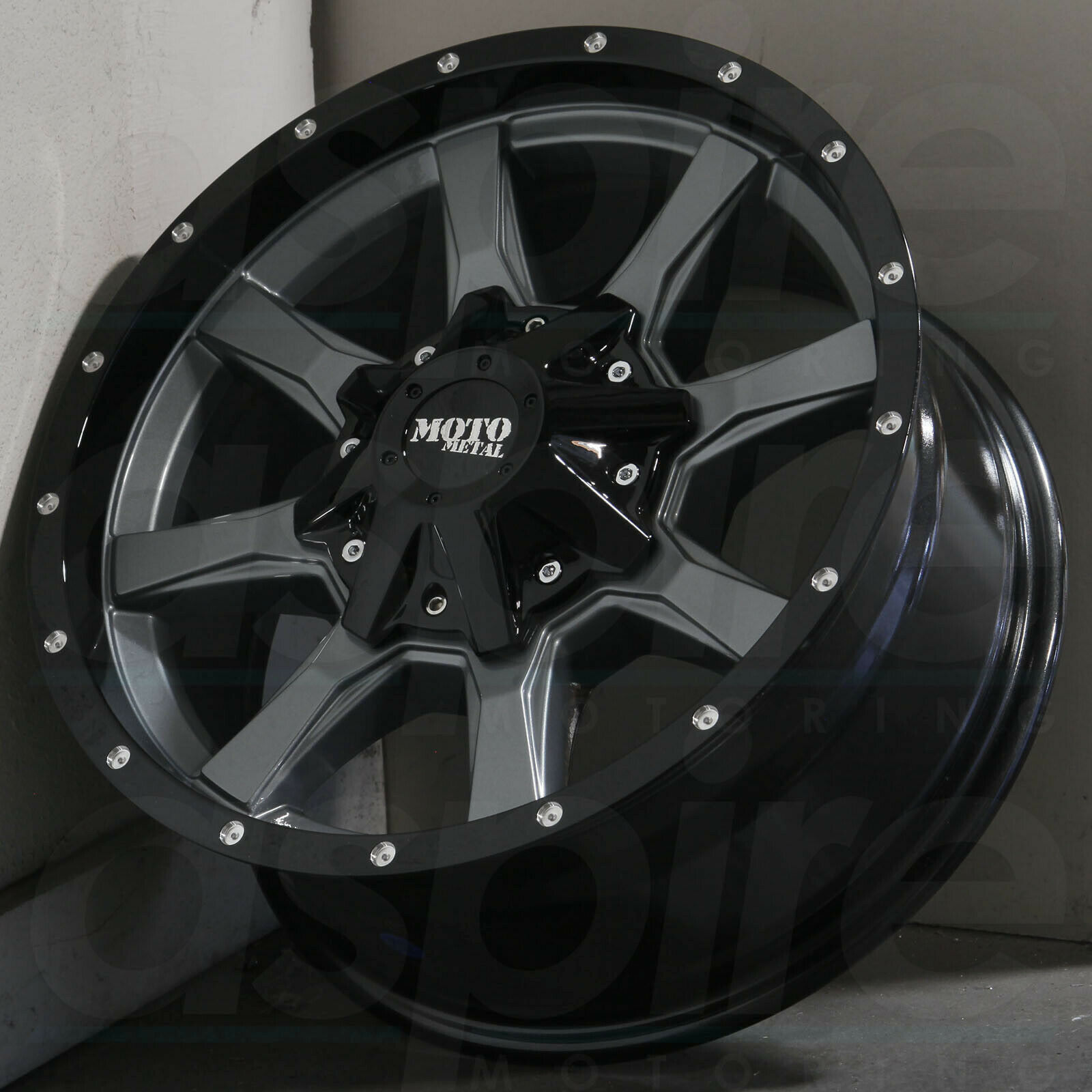 16x7 Moto Metal MO970 5x160 42 Gunmetal Black Wheels Rims Set(4) - Wheels