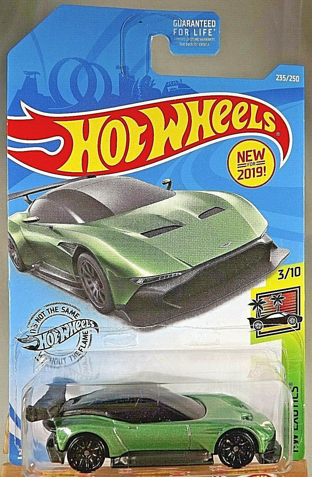 2019 Hot Wheels #235 HW Exotics 3/10 ASTON MARTIN VULCAN Green w/Black ...