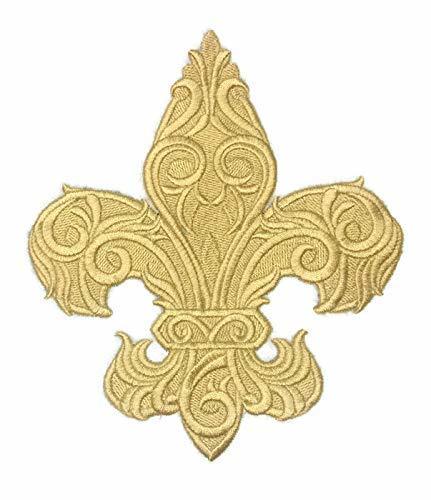 Luxurious Baroque Fleur de Lis [Custom and Unique] Embroidered Iron on/Sew Patch