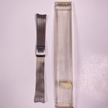 Kreisler Stelux 17.3mm Stainless Steel Mesh Vtg Watch Band Bracelet Curv... - $93.25