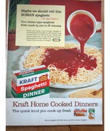Kraft Spaghetti Dinner Home Cooked Print Magazine Advertisement 1966 - $5.99