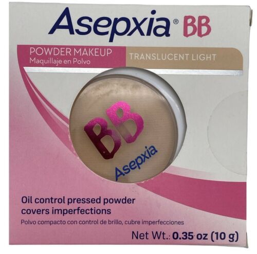 Asepxia BB Translucent Oil Control Pressed Powder Makeup Shade LIGHT Acne Oily