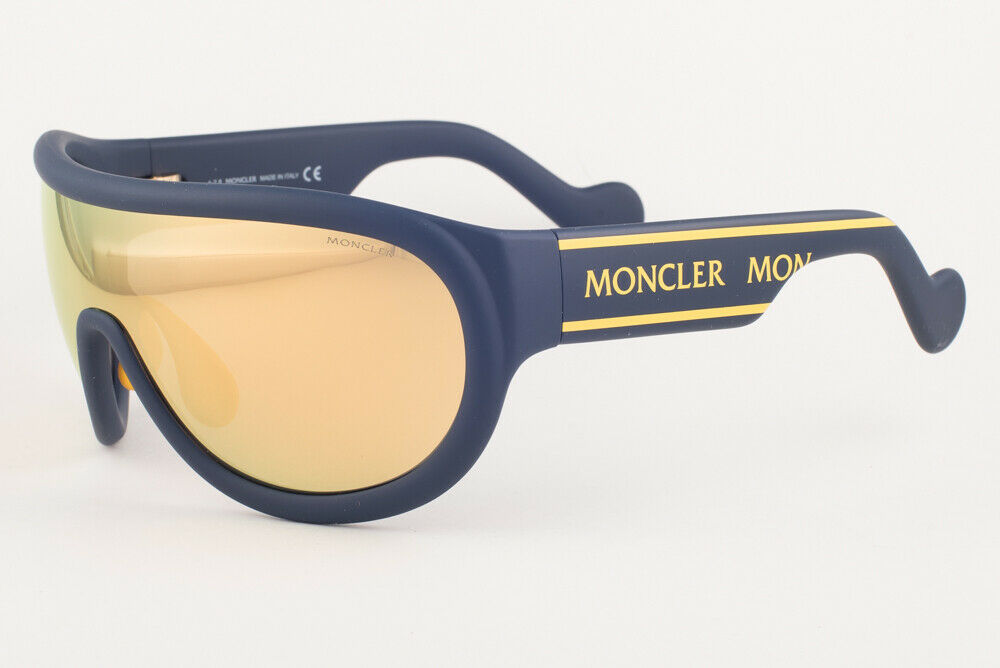 Moncler ML0106 91C Navy Blue / Gold Mirror Sunglasses ML 106 91C