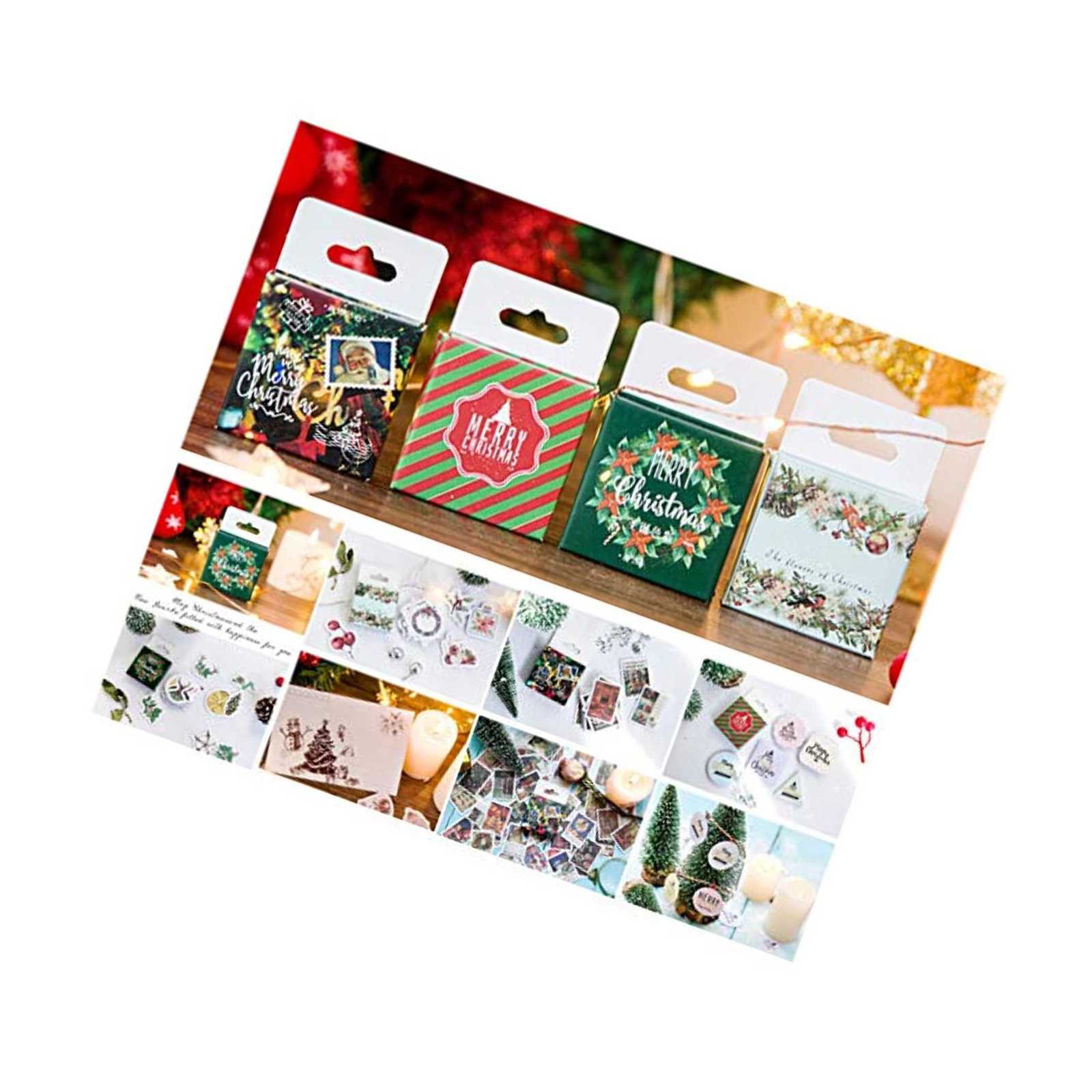 Vinta Christmas Holiday Theme Assorted Sticker Pack | Artsy Cute Party Decals