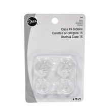 Dritz Plastic Class 15 Bobbins 4 Count 929 - $3.09