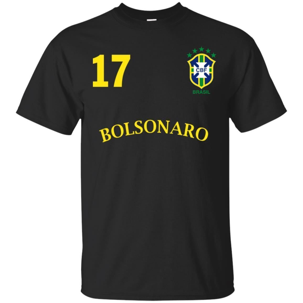 Primary image for Number on BACK VOTE 17 Bolsonaro Presidente 2018 T-shirt Black Navy S-5XL