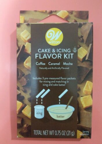 Cake & Icing Flavor Kit 3pcs-Coffee, Caramel & Mocha - 3 Pack NEW SEALED