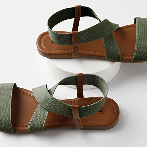 womens elastic flat sandals