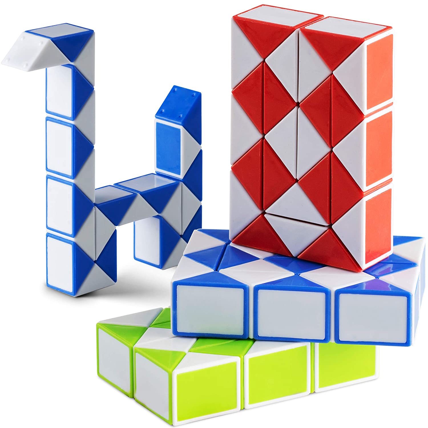 Y Fidget Snake Cube Twist Puzzle - (Pack Of 4) Fidget Puzzles And Magi
