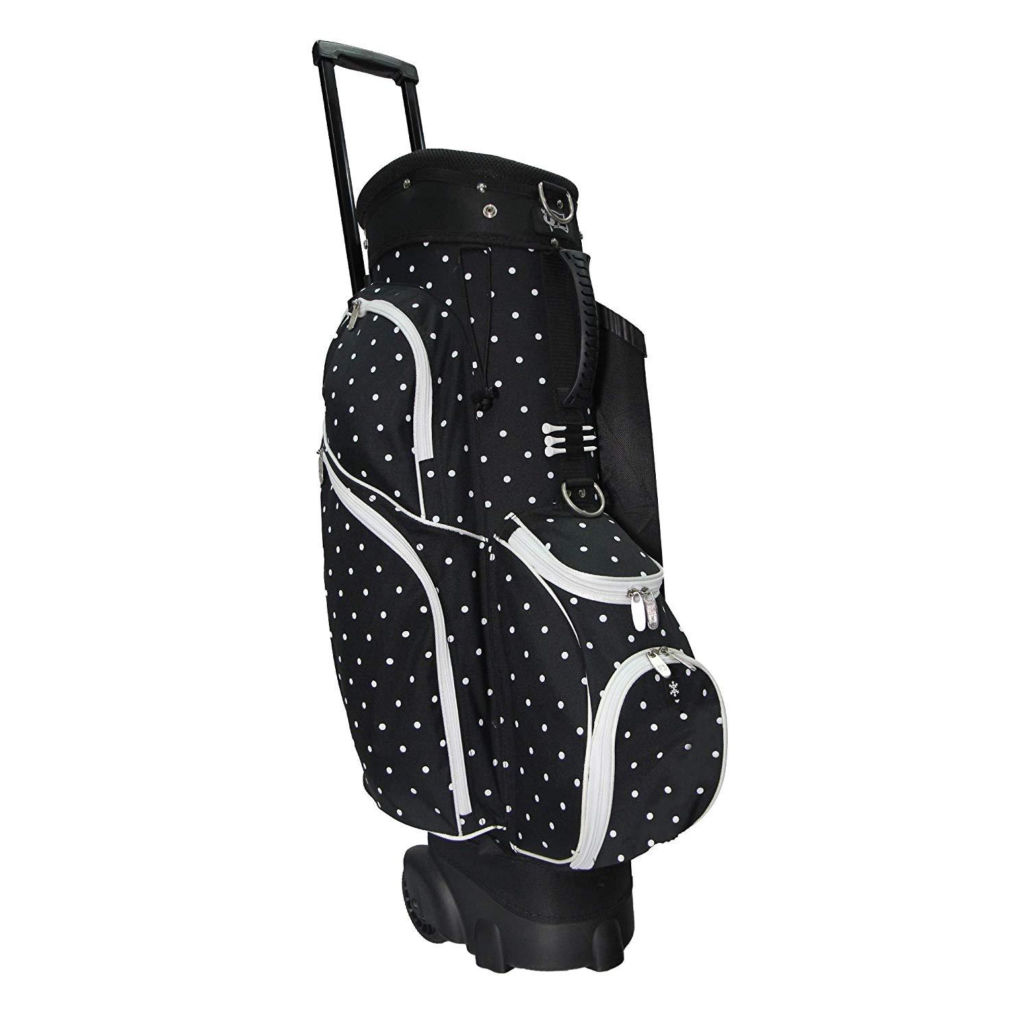 RJ Sports Spinner Golf Cart Golf Bag, Polk A Dot Golf Club Bags