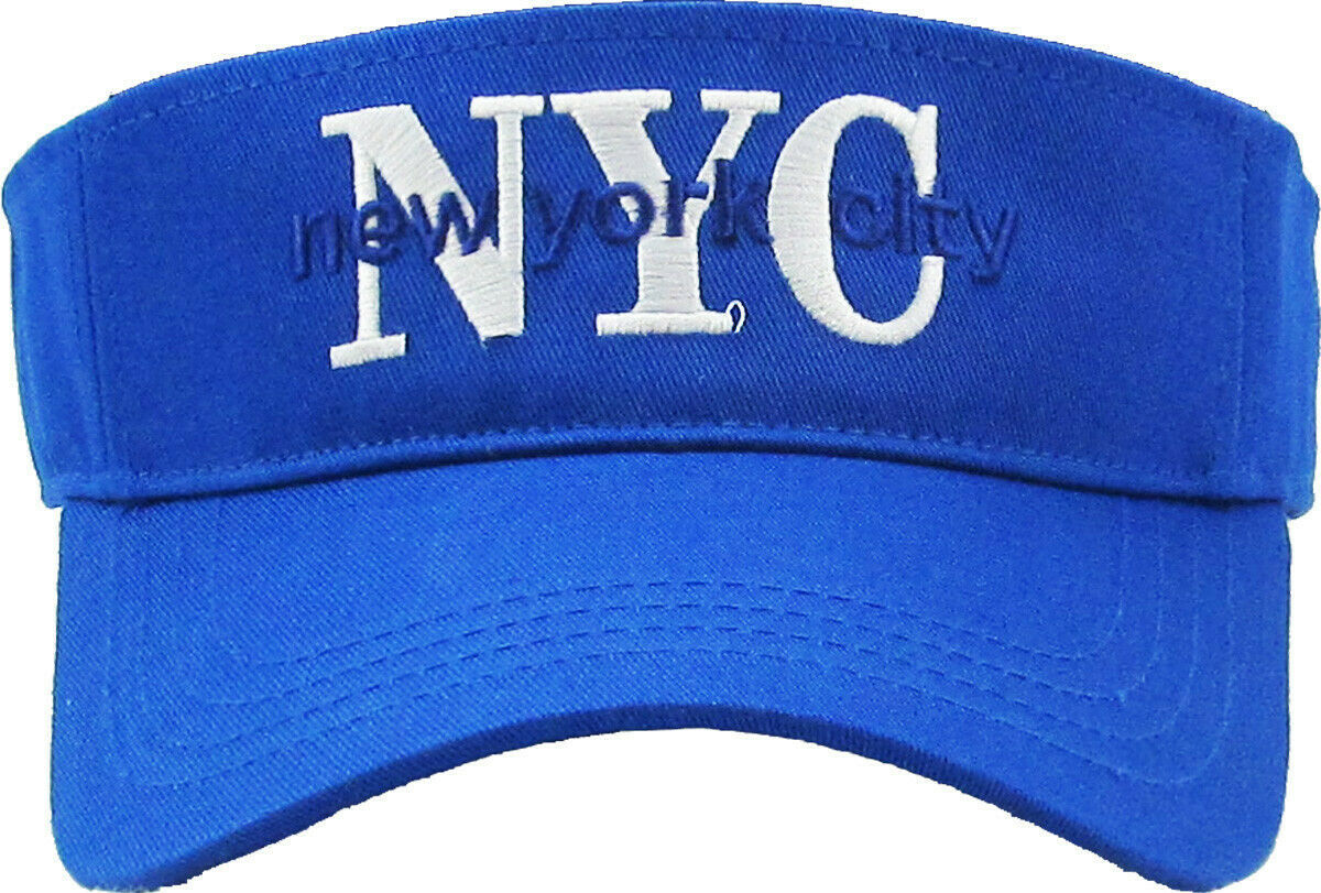 New York City NYC  Adjustable Royal Blue Sun Visor OSFM by KB Ethos