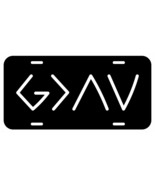 God is Greater Than The Highs and lows Aluminum Metal Black License Plate - £7.20 GBP