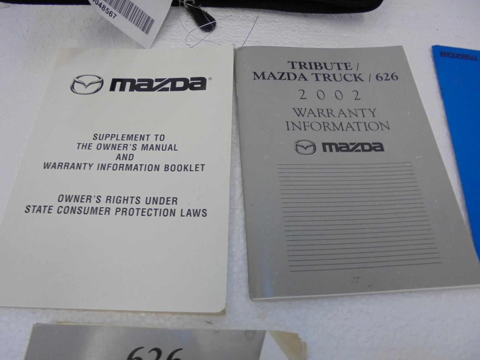 ... 2002 Mazda 626 Owners Manual Operators Book ...