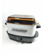 West Bend Slow Cooker 6 Quart White with Amber Casserole Lid - $66.49