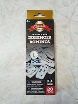 CLASSIC GAMES DOUBLE SIX DOMINOES SET - 28-COUNT - 2-4 PLAYERS - FREE SH... - $7.95