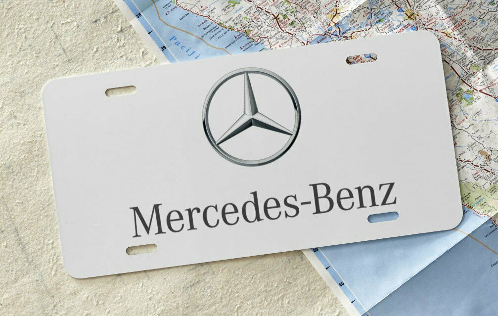 Mercedes Benz logo License Plate 6x12 inch Awesome! Posters & Prints