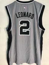 Adidas NBA Jersey San Antonio Spurs Kawhi Leonard Grey sz XL - $12.86