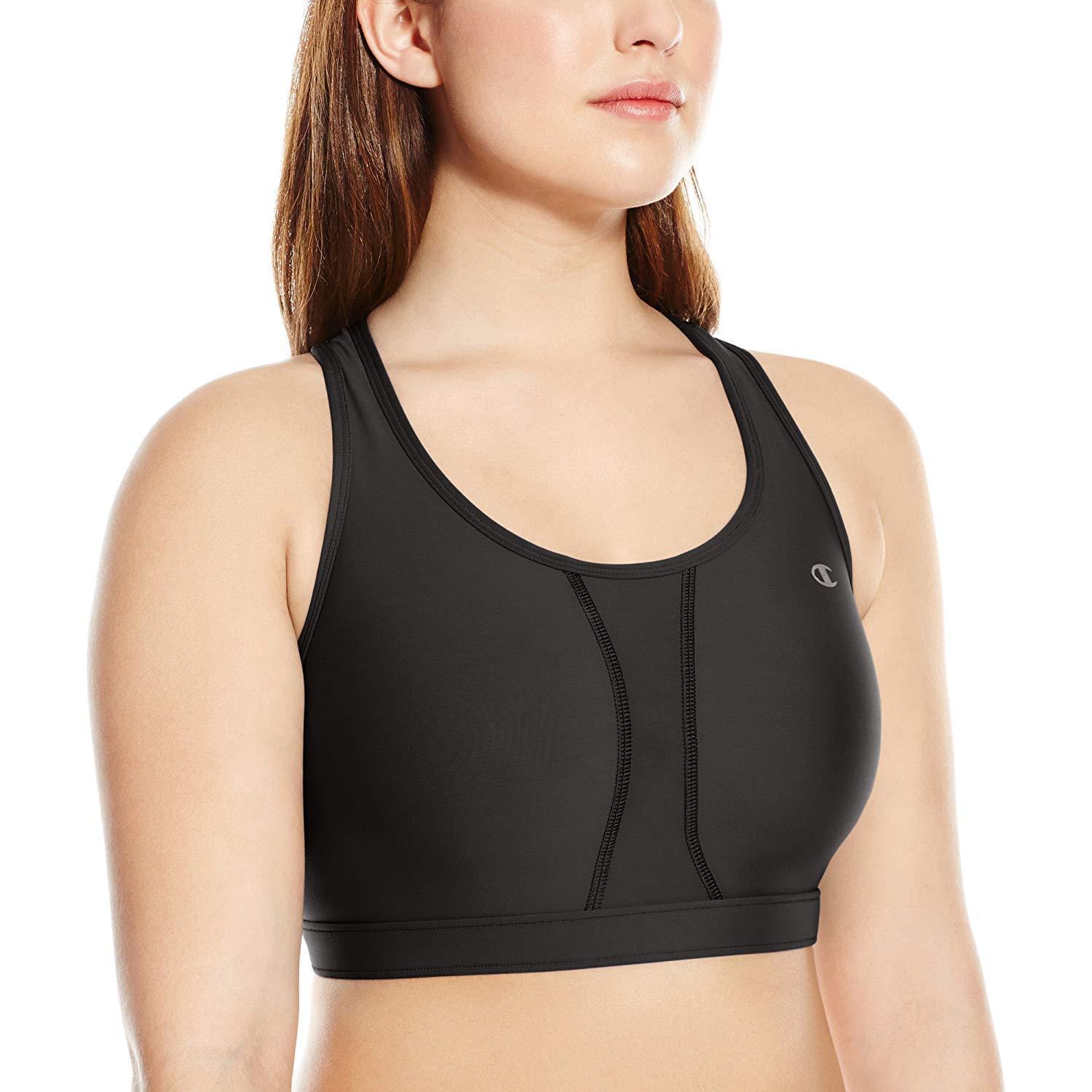 Champion BLACK Plus Size Vented Compression Sports Bra, US 3X/Large - Bras & Bra Sets