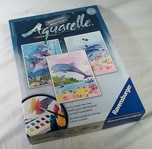 UNUSED RAVENSBURGER AQUARELLE DOLPHIN WATER COLOR PAINTING SET - $29.69