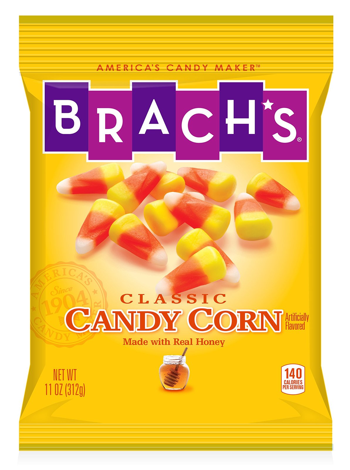 Brachs Candy Corn 11 Ounce Peg Bag Pack Of 8 Halloween Candy Hard