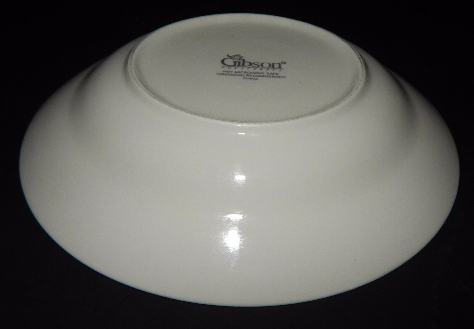 2 Gibson Designs Housewares Everyday China White w/ Gold Rim Soup