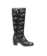 Women&#39;s Mid Knee 16&quot; Rain Boot Gardening Water Proof Skull Crossbones Ru... - $49.99