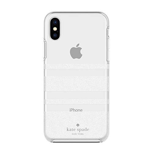 Primary image for kate spade new york Charlotte Stripe Case for iPhone Xs Max - White Glitter/Clea