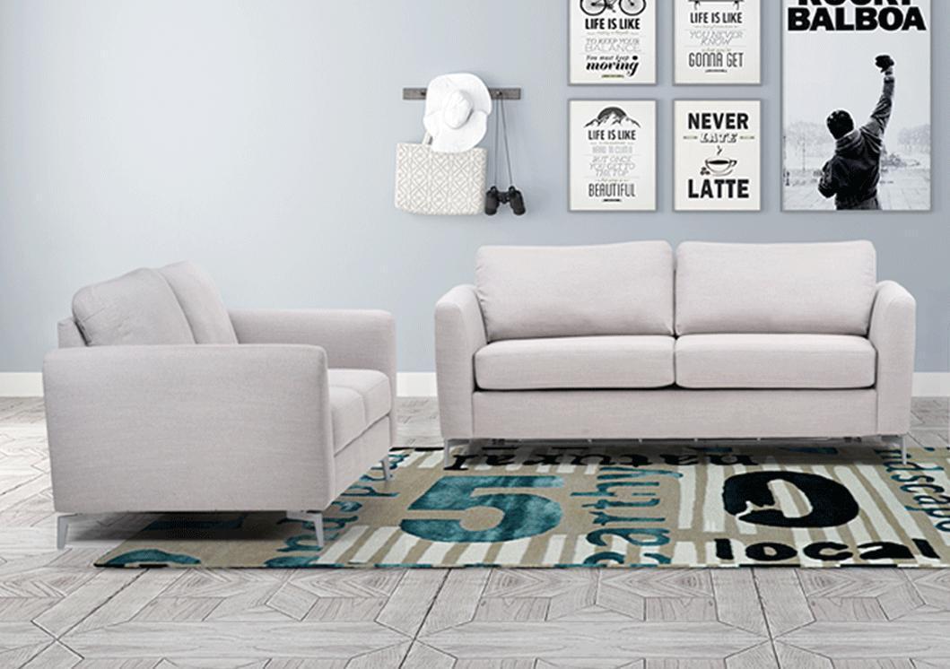 Esf Alex Fabric Sofa Bed Set 2pcs Contemporary Modern Chic S L1600