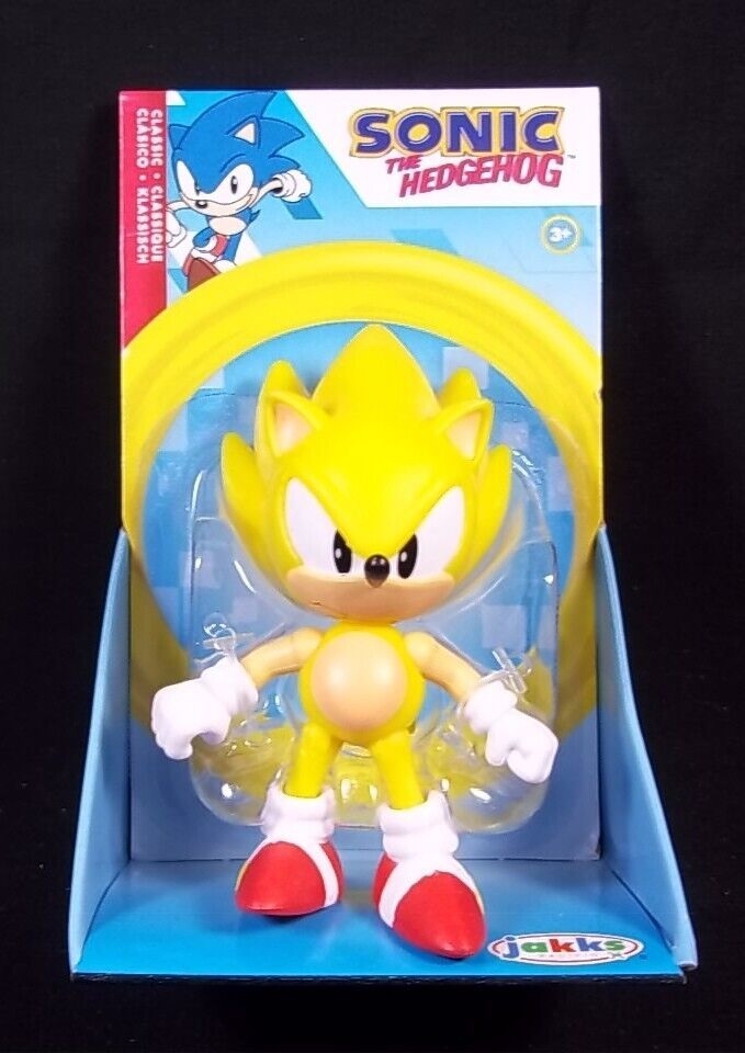 Sonic Hedgehog Classic Super Sonic figure Jakks NEW - Action Figures