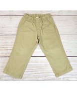 Carter's 24 Months Boys Pants 100% Cotton Elastic Waist Pockets Beige Slacks - $13.86