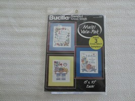 Bucilla Multi-Pak (3) Heart & Home Samplers Cross Stitch #64183 - Sealed - $10.00