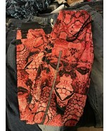 DVMN Pigeon Red Snake Skin Print Skinny Pant medium NWT - $123.75