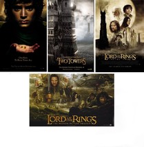 4 Movie POSTERS LORD OF THE RINGS Original 2001-2002 LOTR FOTR 13x20 - $29.95